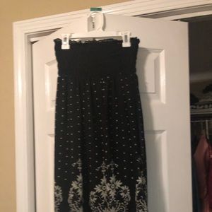 Black summer strapless dress